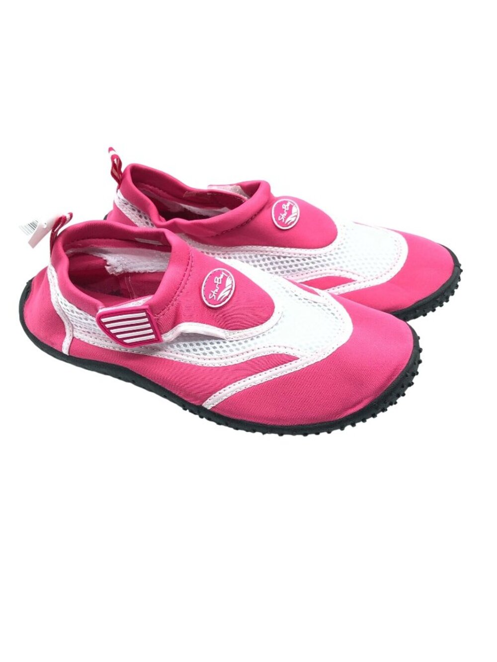 Star Bay Womens Water Shoes Fabric Mesh Hook & Loop Pink White Size 8 - Picture 1 of 5
